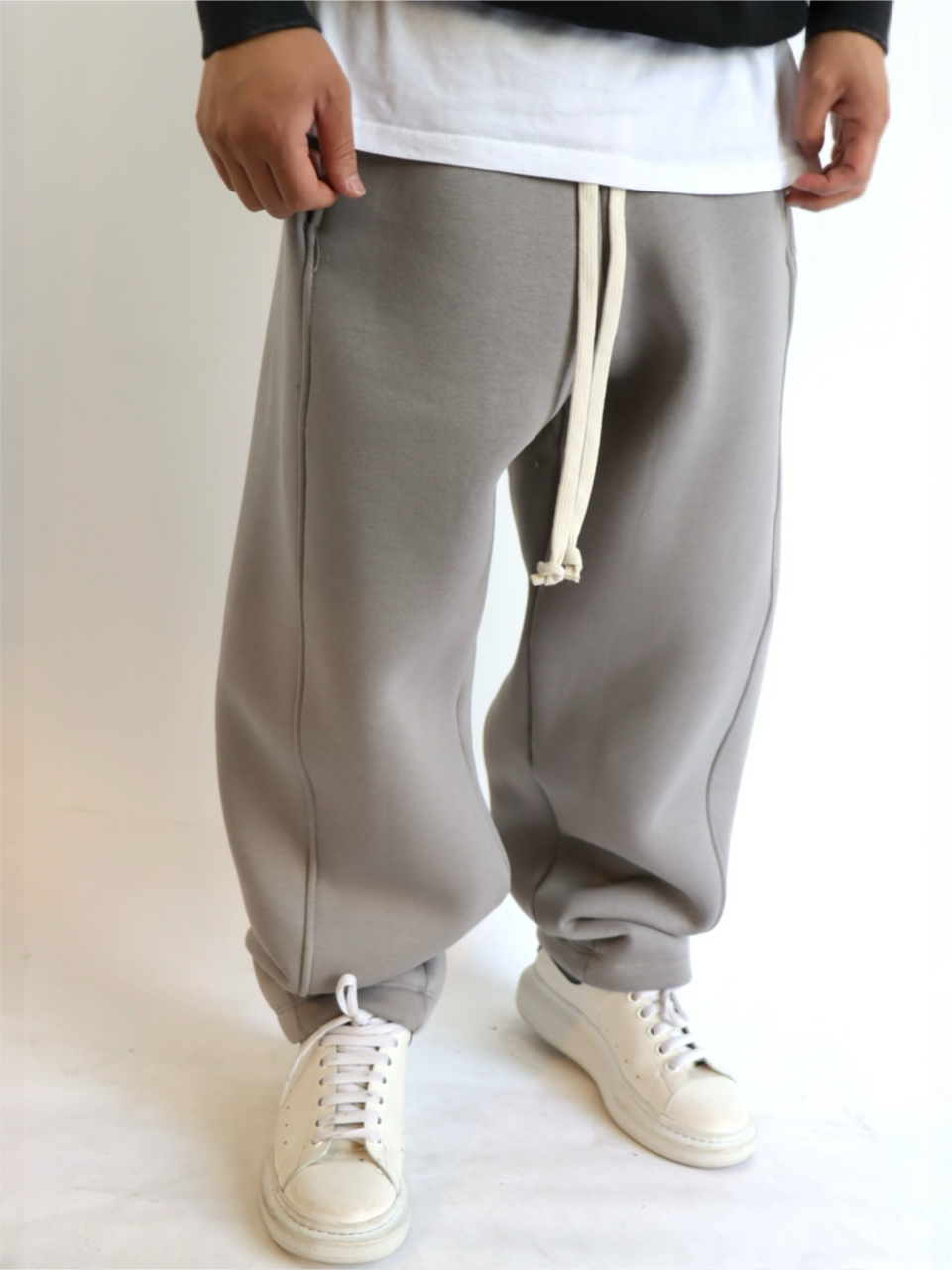 Pantalone tuta baggy ferro grigio