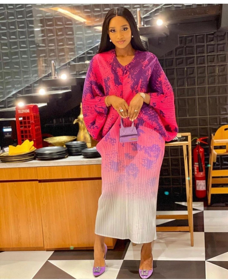 Long patterned dress for women