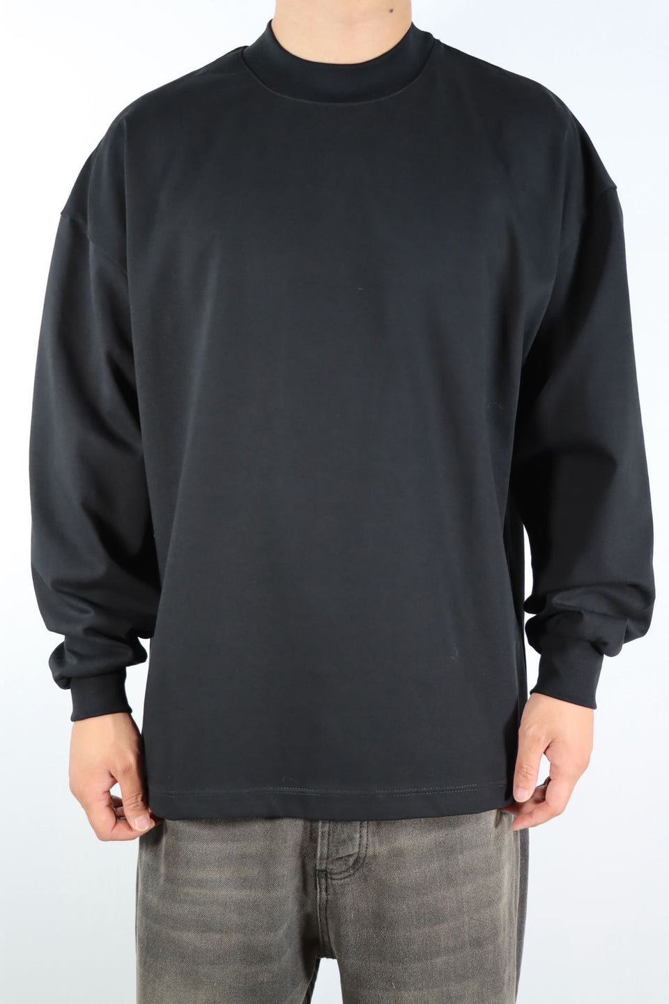 Maglia basic 360gr uomo manica lunga drip nero