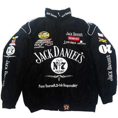 Bomber ricamato racing nascar unisex Black Hype