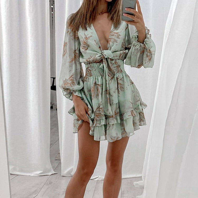 Short boho dress for women