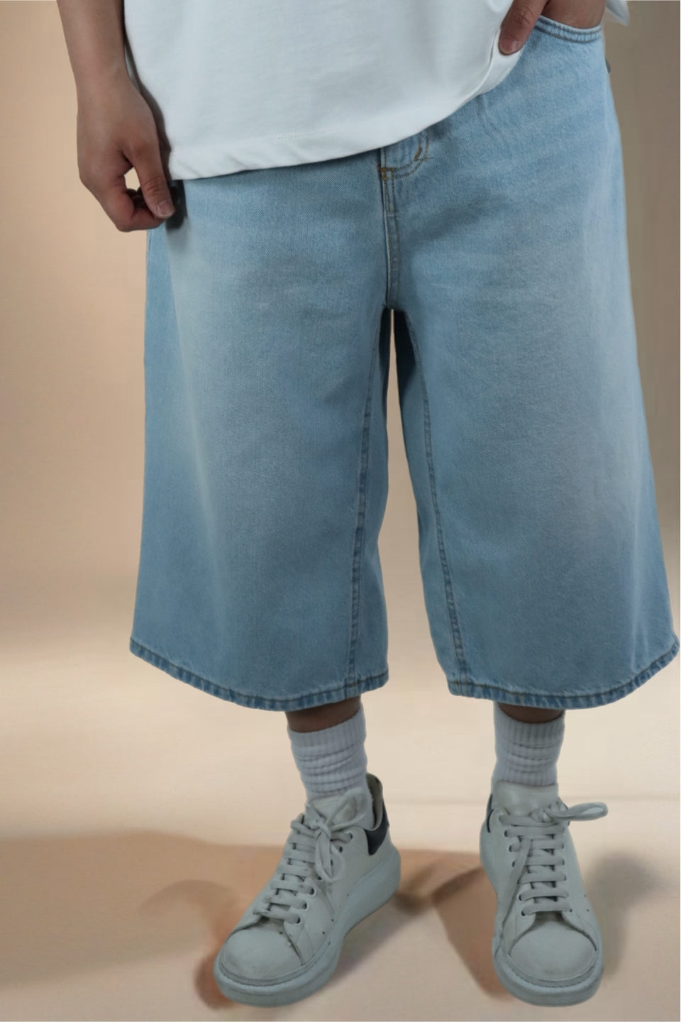 Bermuda baggy washed Uomo