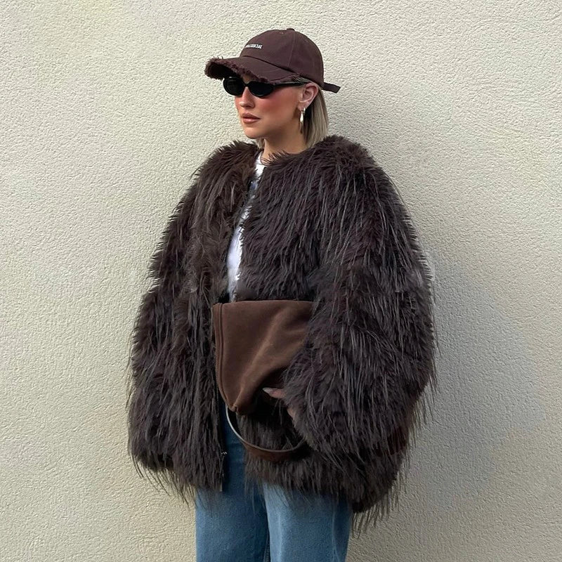 Pelliccia ecologica pelo mongolia