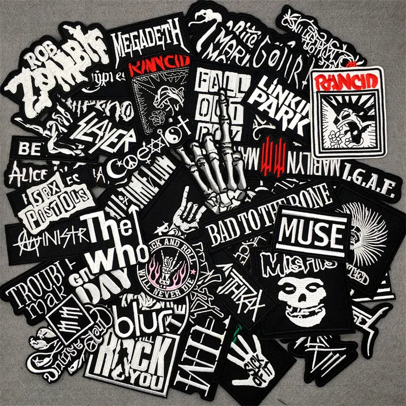 50pcs/lot ROCK BAND Embroidery Patches