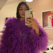 Candy Colorful Elegant Fuzzy Faux Fur Coat eco pelliccia donna pelo MUST HAVE BAD PEOPLE