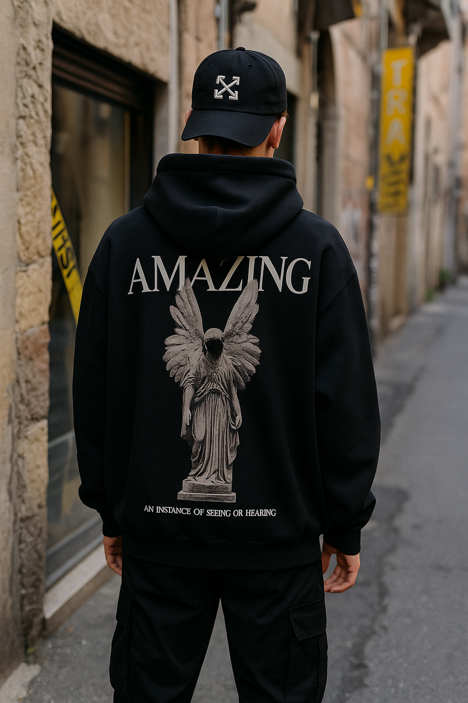 Felpa hoodie drip AMAZING nero