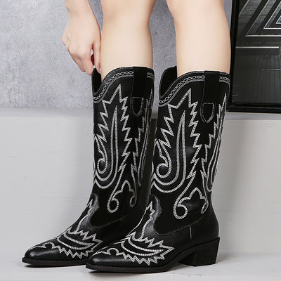 Cowboy Retro Net Red Female Fashion Boots MUST HAVE