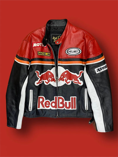 Giubbotto moto Red Bull pelle vintage tg XL Thriftmarket