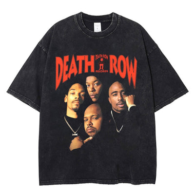 Vintage Washed Men T-Shirts Death Row Hype