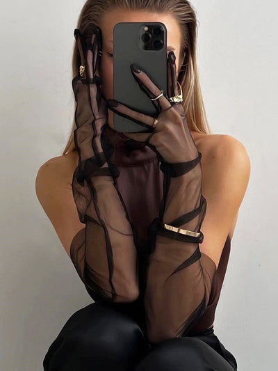 Guanti lunghi ultra mesh donna MUST HAVE