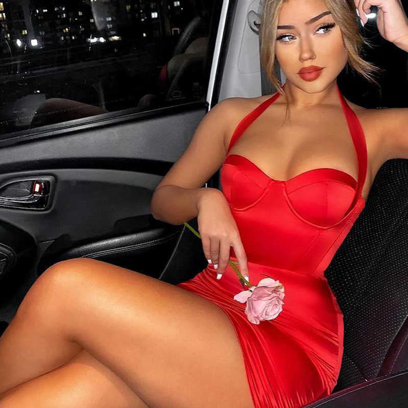 Short satin dress Jessica tight sheath