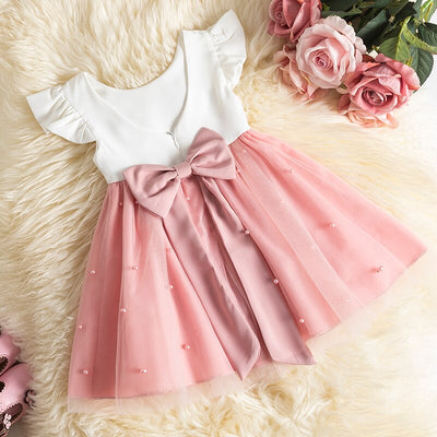 Baby Girl Princess Tutu Fluffy Dress Flower Wedding Pink 2 KIDS