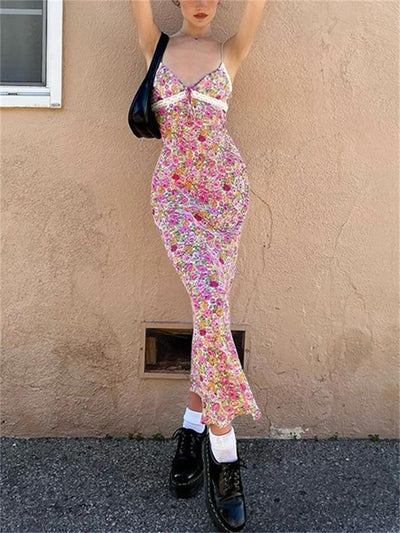 Abito floreale lungo donna MUST HAVE