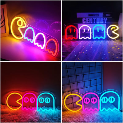 Insegna led neon Game Neon Signs Ghost Neon Lights Neon Signs