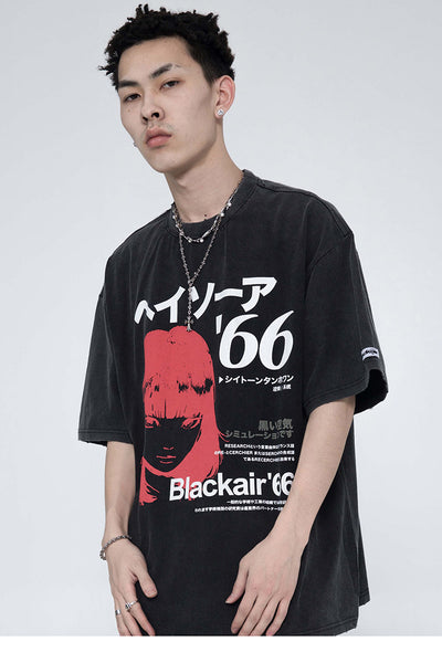 Streetwear Japanese T shirt vintage uomo Hype