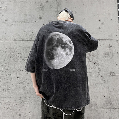 Tshirt oversize vintage print Moon HYPE