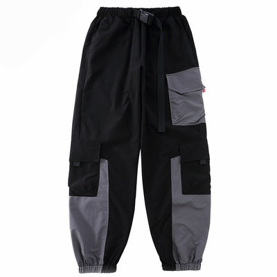 Streetwear Cargo Pants uomo tasconi pantalone A114013 Black Hype