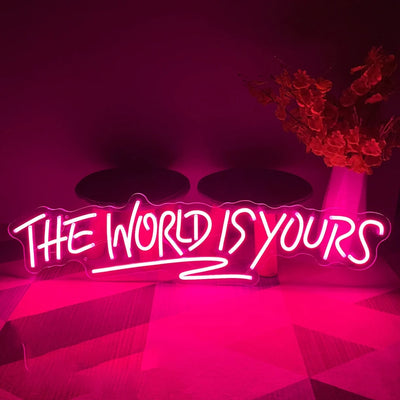 Insegna led neon The World is Yours Custom Led Neon Sign Neon Signs