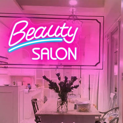 Insegna led Beauty Salon Neon Sign Pink-Ice Blue Neon Signs