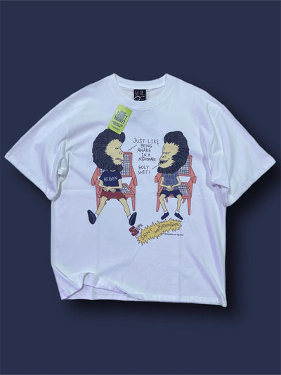 Tshirt white oversize Beavis and Butt Head vintage tg XXL Thriftmarket