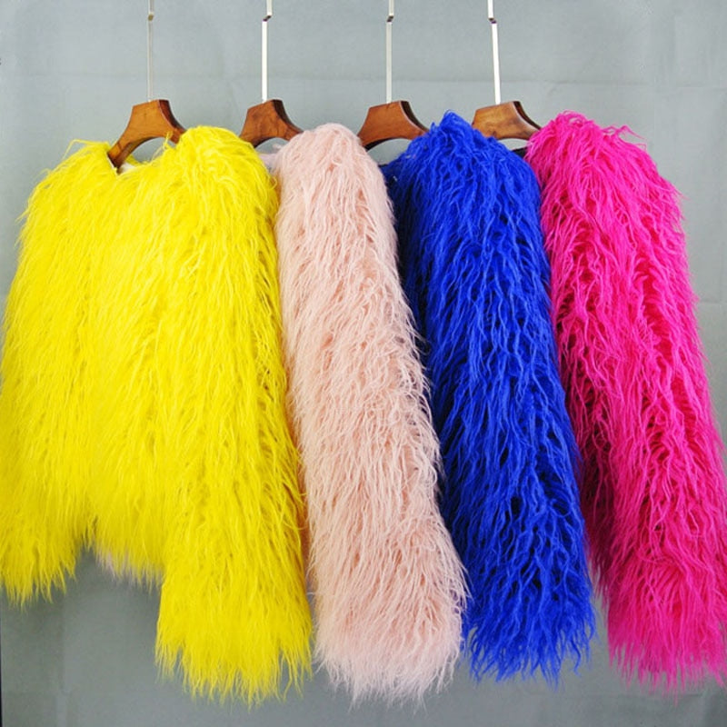 Eco fur long hair colors