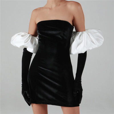 Sexy Wrapped Chest Slim Fit Hip Dress White MUST HAVE