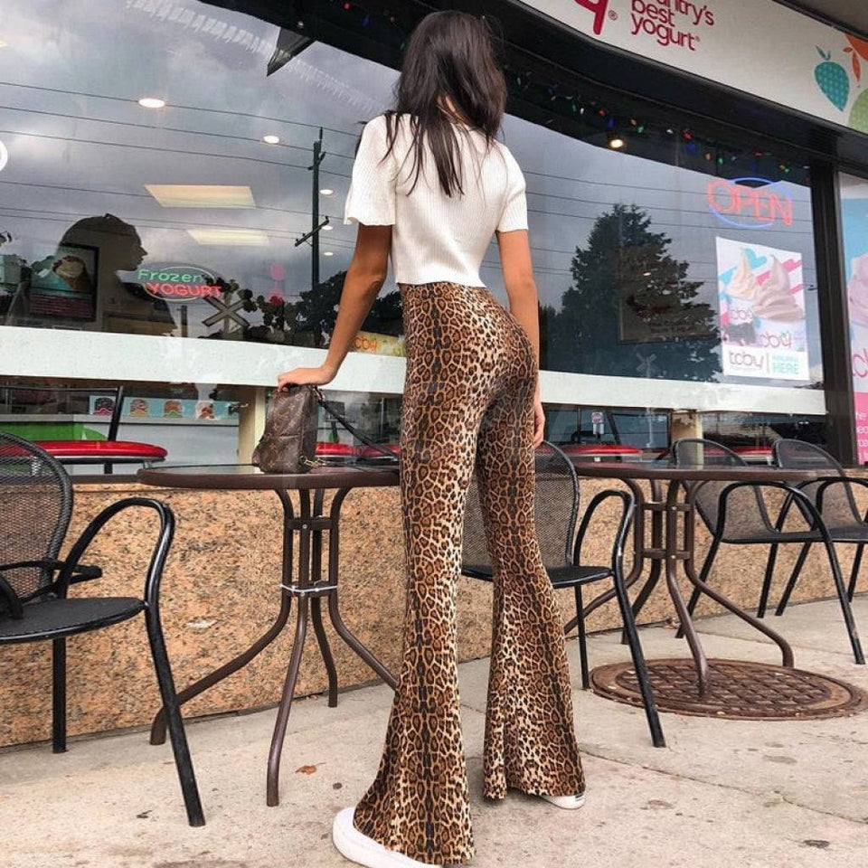 High Waist Leopard pants