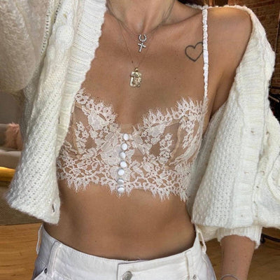 top bra pizzo white MUST HAVE